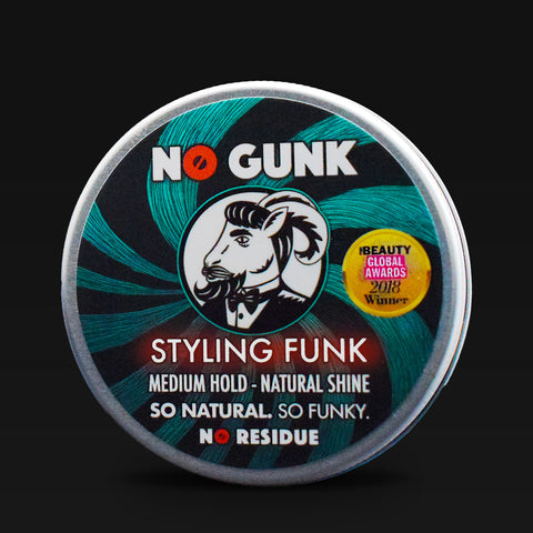 NO GUNK Natural Hair Wax For Men Hairstyling Wax Styling Funk PURE Beauty Global Awards 2018 Winner front